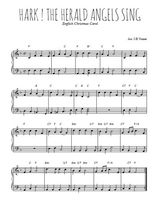 Téléchargez l'arrangement pour piano de la partition de Hark ! The Herald angels sing en PDF